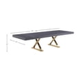 thumbnail image 3 of Meridian Furniture Excel Grey Oak Veneer Lacquer Extendable Dining Table, 3 of 10