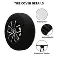 thumbnail image 2 of Fuzoiu Chemical Flasks And Test Tubes Print Universal Spare Tire Cover with Buckle Strap, Waterproof Wheel Covers for Jeep, Trailer, RV, Truck and All Car-17 inch, 2 of 6