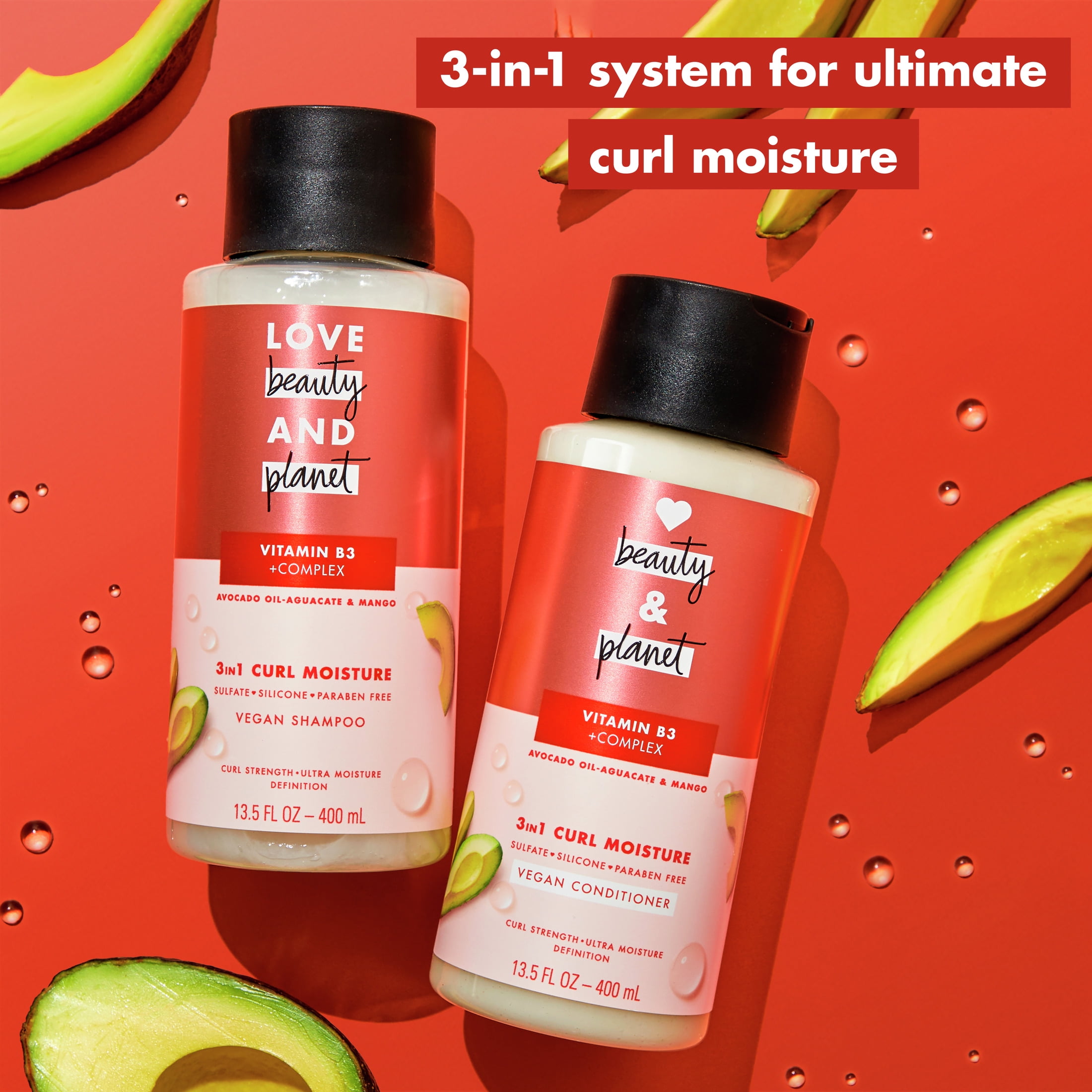 Love Beauty and Planet 3-in-1 Curl Moisture Shampoo with Avocado