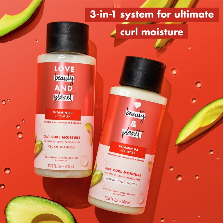 Love Beauty and Planet 3-in-1 Curl Moisture Shampoo with Avocado