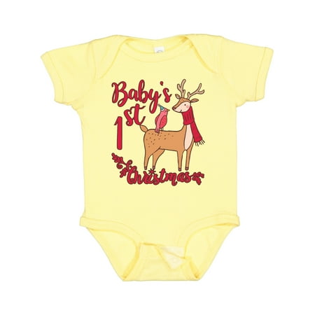 

Inktastic Baby s First Christmas Gift Baby Boy or Baby Girl Bodysuit