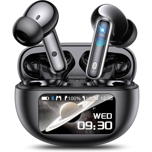 AI Language Translation Earbuds Bluetooth 5.4 Headphones Translator for 144 Languages & Accents, Wireless 36 Hours Wireless Headphones with 4 ANC Mic IP7 Waterproof Earphones