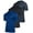 Set 3, variant on 3 Pack: Men's Dry Fit Short Sleeve Active Athletic Hoodie Pullover Sweatshirt (Available in Big & Tall)
