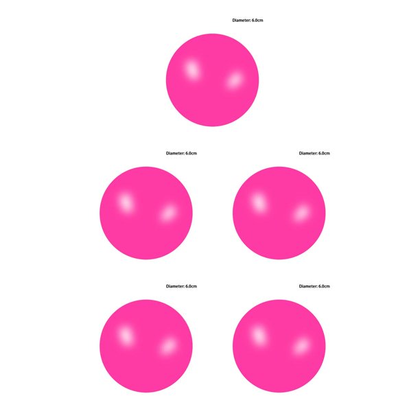 Tholdsy Sticky Ball Pared Techo Lanzar Bola Juguete para aliviar el estrés Niños Adultos TPR Vent Toy, Rose Red, 6cm Rosa roja 6CM 5piezas Tholdsy CBP170221