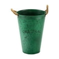 thumbnail image 1 of Plantador de flores de granja cubeta de metal de almacenamiento de almacenamiento de resistente multipropósito con manijas para la fiesta de los casos verde, 1 of 8
