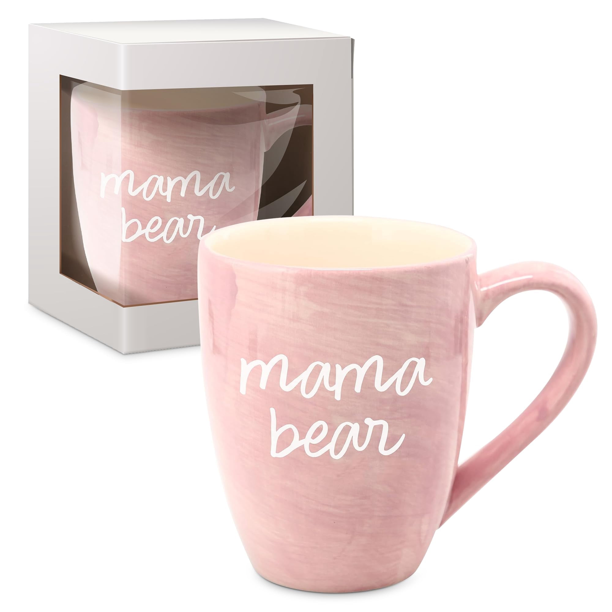 Pavilion Gift, Hot Mama Pink Ceramic Coffee Mug, Large 20 oz