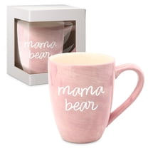 Mom Life Mama Bear Pink Large 20 oz Ceramic Coffee Mug Tea Cup, Pink