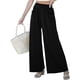 thumbnail image 2 of Pantalones de Yoga de Pierna para Mujer, Informales, Holgados y Cómodos, de Cintura Alta, con Bolsillos. Negro L, 2 of 7