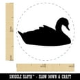 thumbnail image 2 of Swan Swimming Solid Self-Inking Rubber Stamp Ink Stamper - Green Ink - Medium 1 Inch, 2 of 7