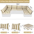 thumbnail image 6 of Outdoor Replacement Cushions for Patio Furniture,14-Piece Patio Water-Resistant Replacement Sofa Cushions Fits 6-seat Sectional Rattan Conversation Set,Liner&Cover, 6 of 6