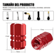 thumbnail image 2 of Kit 16pzs Tapones Para Llantas Bloosom  Aluminio Valvula Cubre Auto Moto Rojo, 2 of 4