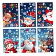 thumbnail image 4 of 6 piezas de pegatinas navideñas para ventana, calcomanías reutilizables, decoración de pared DIY, 4 of 9
