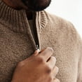 thumbnail image 3 of Big & Tall Sonoma Goods For Life® Jersey Quarter Zip Sweater Color: Light Gray Heather Size: 4XB, 3 of 4
