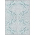 thumbnail image 2 of 3' X 5' Teal Blue And Aqua Floral Washable Indoor Outdoor Area Rug, 2 of 5