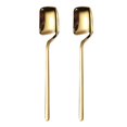 thumbnail image 2 of Cubiertos de postre perfecl acero inoxidable oro 2x cuchara de café, 2 of 8