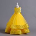 thumbnail image 1 of Vestido infantil con lentejuelas, vestido infantil con lazo, vestido de princesa para niña, vestido de niña de flores para actuación de piano, 1 of 6