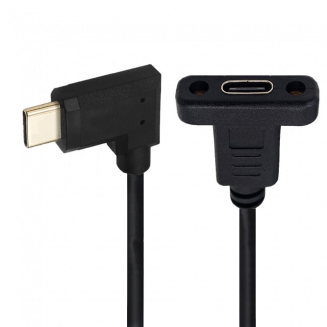 CY 90 Degree Left Right Angled USB-C USB 3.1 Type C Male to Female ...