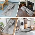 thumbnail image 6 of Grey Ombre Marble Area Rugs 2x6 for Kitchen Runner Rug, Gray Marble Crack Abstract Modern Non Slip Washable Rug Runner, Low Pile Indoor Floor Carpet Mat Bathroom Rugs for Bedroom, Kids Room, 6 of 9