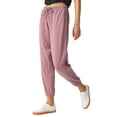 thumbnail image 3 of Running Sweatpants for Women Drawstring High Waist Side Stripes Workout Cotton Athletic Lounge with Pockets, 3 of 6