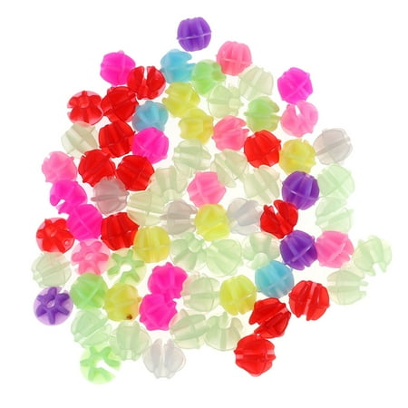 

Quqiuxian 36 Pcs Luminous Round Wheel Spoke Colorful Beads Bike Plastic Clip Spoke Beads Decorations