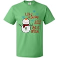 thumbnail image 3 of Inktastic Christmas Let it Snow Cute Snow Man with Snowflakes T-Shirt, 3 of 5