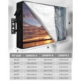 thumbnail image 7 of Outdoor TV Cover 48 to 50 Inch Weatherproof, Rustic Daisy Waterproof TV Screen Protector for Outside Decor with Zipper and Pocket 48"L x 30"H , Turquise Wood Textured, 7 of 7