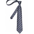 thumbnail image 3 of Mens Ties Stripe Tie and Pocket Square Set Classic Formal Neckties Handkerchief Cufflinks Wedding, 3 of 11