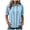 Blue, variant on Women's Ruffle Short Sleeve Blouse Pleated Button Down Casual Shirt 2026 Summer Fashion Business Work Clothes (Blue, L)