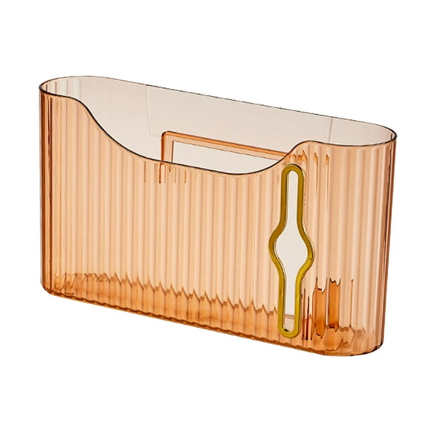 Soporte para bolsas de basura, ahorra espacio, almacenamiento de bolsas de basura, contenedor enrollable para bolsas de compras Naranja