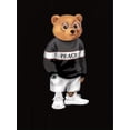 thumbnail image 2 of Camisetas con estampado para mujer, camisetas de manga corta de verano 2025, blusas casuales con cuello redondo para adolescentesWomen's Trendy Bear Print T-Shirt - Casual Crew Neck, Short Sleeve,, 2 of 6