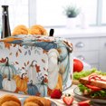 thumbnail image 6 of Pumpkins Fall Toaster Cover 4 Slice, Thanksgiving Eucalyptus Leaves Farmhouse Dustproof Bakeware Oven Protector with Top Hook, Waterproof Small Kitchen Appliance Toasters Dust Cover, 12"x11"x8", 6 of 6
