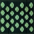 thumbnail image 1 of Ahgly Company Indoor Square Abstract Turquoise Blue Modern Area Rugs, 7' Square, 1 of 4