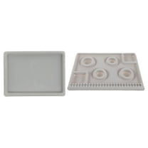 MLINS  2 Pcs Bead Mat for Jewelry Making Design Boards Small Beads Charms Grey