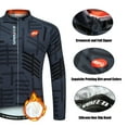 thumbnail image 3 of Sponeed Mens Thermal Cycling Jersey Long Sleeve Winter Bike Biking Shirts Full Zipper Bicycle Top Gray XL, 3 of 8