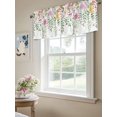 thumbnail image 6 of Spring Flowers Curtain Valances for Windows, Colorful Botanical Floral Leaves Vines Kitchen Valance Window Treatment, Light Filtering Block Curtains for Bathroom/Bedroom/Living Room 54'' x 18'', 6 of 9