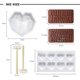 thumbnail image 2 of 3D Diamond Heart Shape, Chocolate Heart Molds, Silicone Chocolate Molds, Silicone Letter, 2 of 5