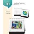 thumbnail image 3 of 2026 Desk Calendar, Emotional Artwork, Standing Flip Desk Calendar, Wire-O Bound, Thick Paper, 14 Sheets, 8"x7.9", 3 of 15
