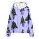 thumbnail image 5 of Puntoco Chaqueta Con Capucha Y Manga Larga Con Cremallera Y Estampado Navideño Informal Para Mujer, 5 of 6