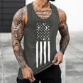 thumbnail image 2 of FUZHIQ Men's Vintage Distressed American Flag Tank Top 4th of July Sleeveless Muscle Shirt Minimalist Design Casual Breathable Vest for Gym Daily Summer Wear,L, 2 of 5