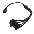 thumbnail image 1 of Cable Adaptador De Corriente C14 A 5 X C13, Macho A Hembra, Cable De Alimentación Divisor Tipo Y De PVC, Portátil, 1,6 Pies, Reduce El Desorden De Cables, Plug And Play Para PC, 1 of 7