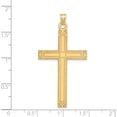 thumbnail image 4 of 14K Yellow Gold Solid Laser Etched Cross Pendant (49 X 25) Made In United States xr109, 4 of 6