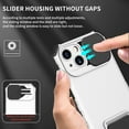 thumbnail image 4 of Cowithday for iPhone 14 Plus Case with Slide Camera Cover, Kickstand Rugged Military Grade Shockproof TPU Rubber Silicone Anti-Scratch Hard PC Back Cover for Apple iPhone 14 Plus 5G 6.7 inch, White, 4 of 9