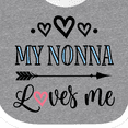 thumbnail image 4 of Inktastic My Nonna Loves Me Girls Girls Baby Bib, 4 of 4