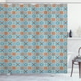 thumbnail image 1 of Ambesonne Moroccan Shower Curtain, Ornament, 69"Wx84"L, Dark Blue Orange, 1 of 3