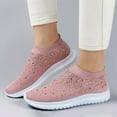 thumbnail image 2 of VoxSoles Women's Rhinestones Mesh Sport 𝖲lip-on Shoes,Non 𝖲lip Good Arch Breathable Lightweight Casual Sock Sneaker Nurs𝖾 Shoes, 2 of 7