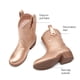 thumbnail image 3 of Botas de Vaquera para Niñas DREAM PAIRS Tacón Bajo Oro Rosa, 3 of 6