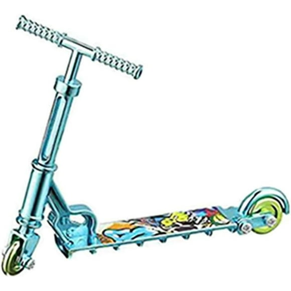 Mini Scooter Finger Toy, Plastic Fingerboard Skateboard Educational Toy Two Wheel Scooter Model Home Decoration, Blue