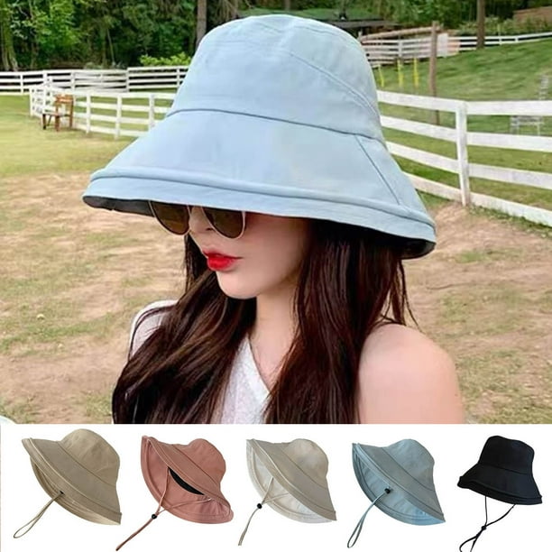 Aofa Bucket Hats for Women Sun Beach Hat Teens Girls Wide Brim Summer  Fisherman's Caps UPF 50+ 