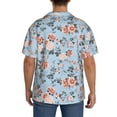 thumbnail image 7 of Goofa Rose Flowers Printed Men's Casual Short-sleeved Shirt,Lightweight Breathable Button-down,Summer Casual men's top,Versatile Fashion shirt-Small, 7 of 7