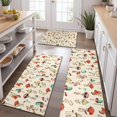 thumbnail image 2 of Red Mushroom Plant Light Pattern Kitchen Rugs Sets Of 3,Kitchen Runner Rugs Non Skid Washable,Decorative Kitchen Floor Mats for Kitchen,Sink,Laundry,17"x30"+ 17"x47" + 17"x59", 2 of 6